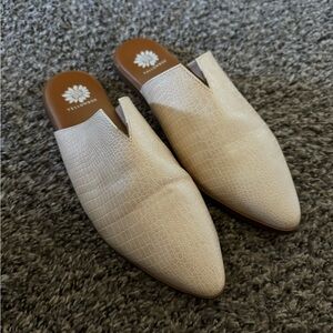 Yellow Box Flat Mules